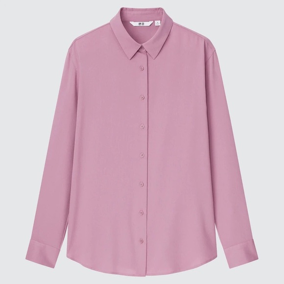 NWT Uniqlo BUNDLE Rayon Long Sleeve Blouse XS - Picture 2 of 6